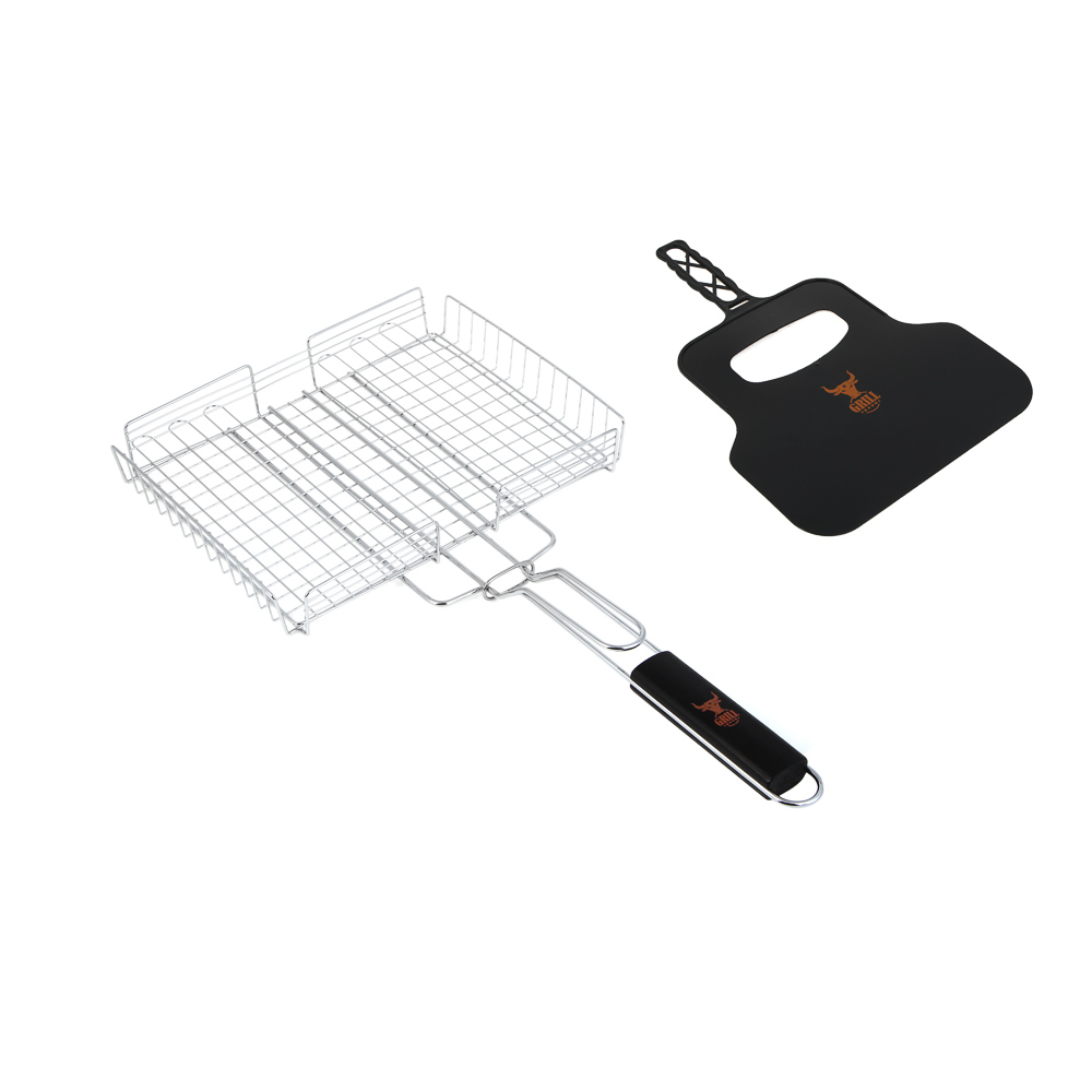 Решетка-гриль хром. тм GRILLBOOM, 56х(23х30х4) см, веер 20х30 см - #1