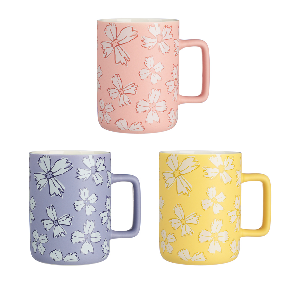MILLIMI Ситец Кружка, 400мл, фарфор, 3 дизайна - #1