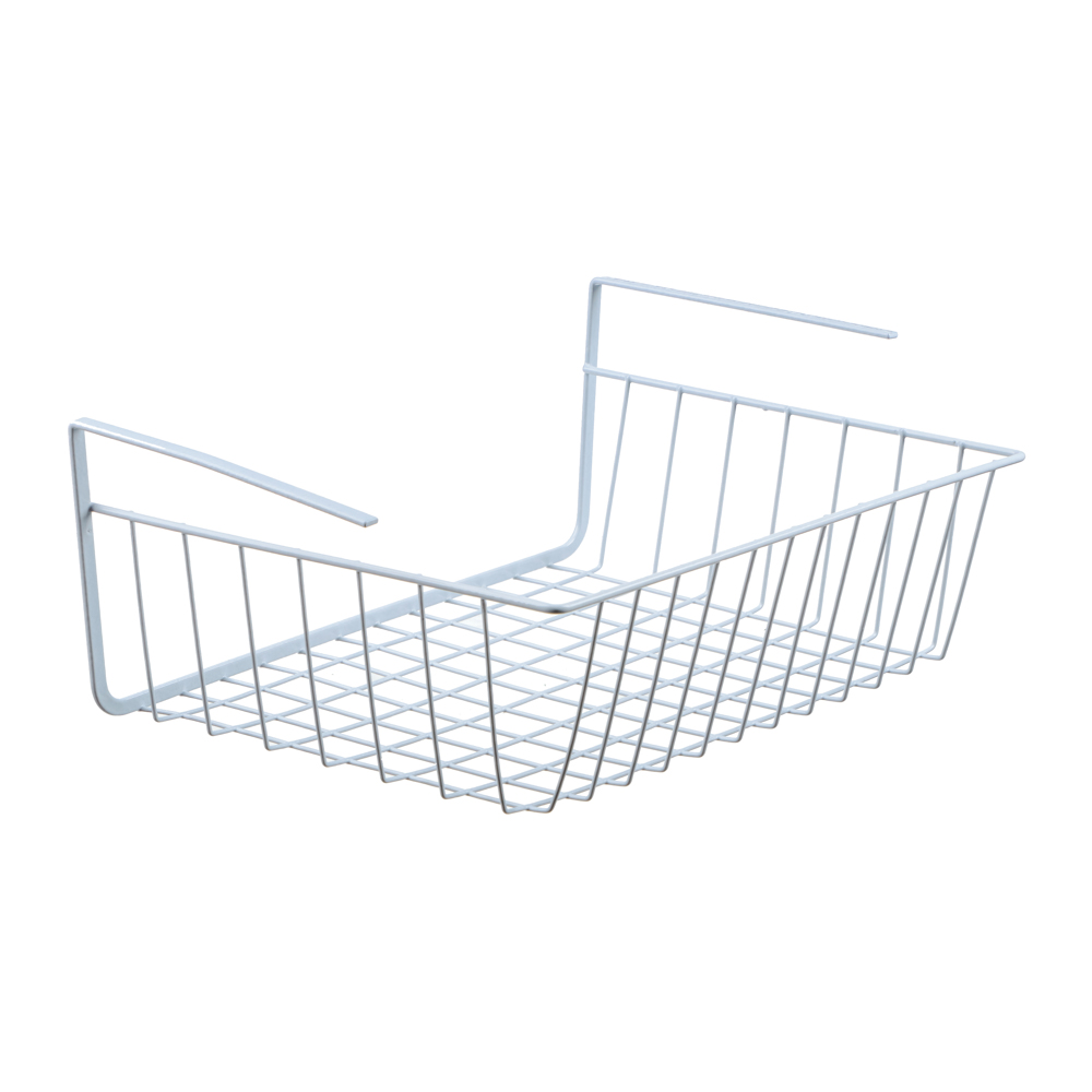 VETTA Корзина подвесная на полку, 35х26х13,5см, металл, белый цвет - #1