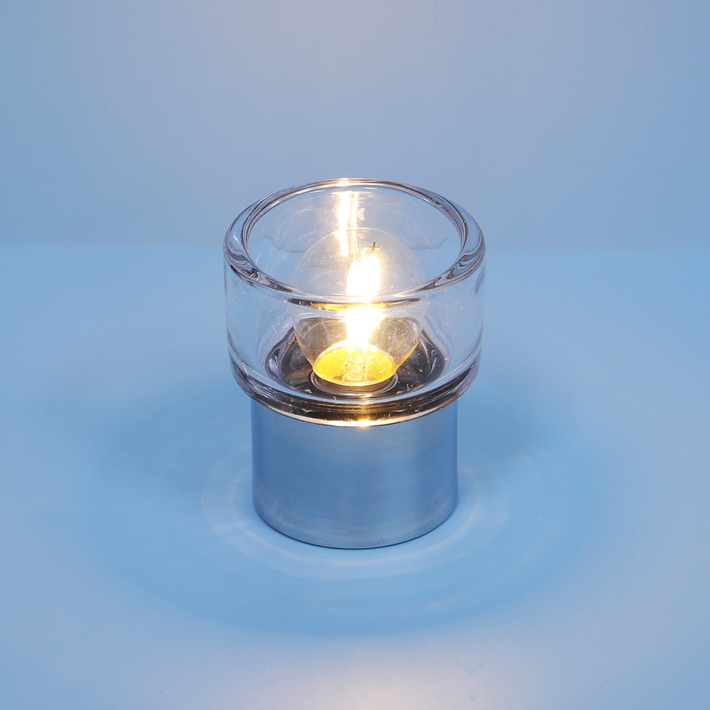 Светильник LED, 8х8х6 см, металл, стекло, 2xААА - #5