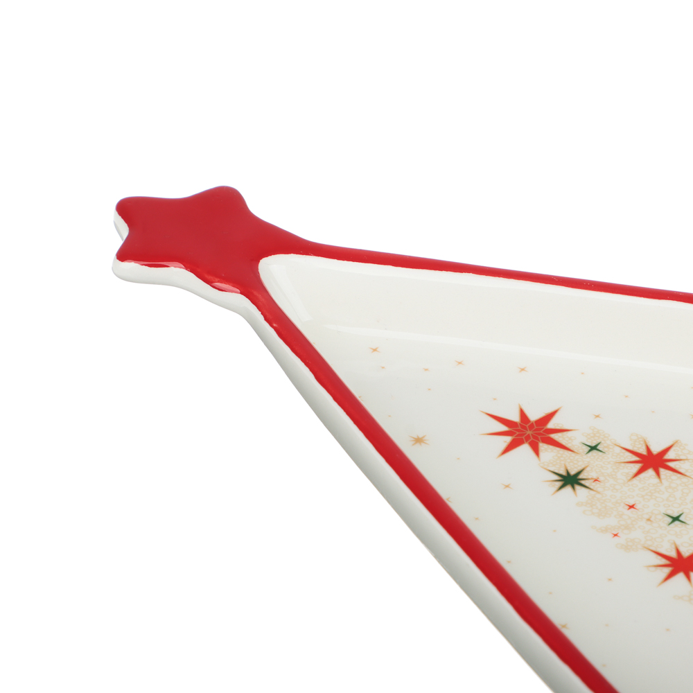 MILLIMI Щелкунчик Блюдо в форме ёлки, 21х16х2,5см, керамика - #3