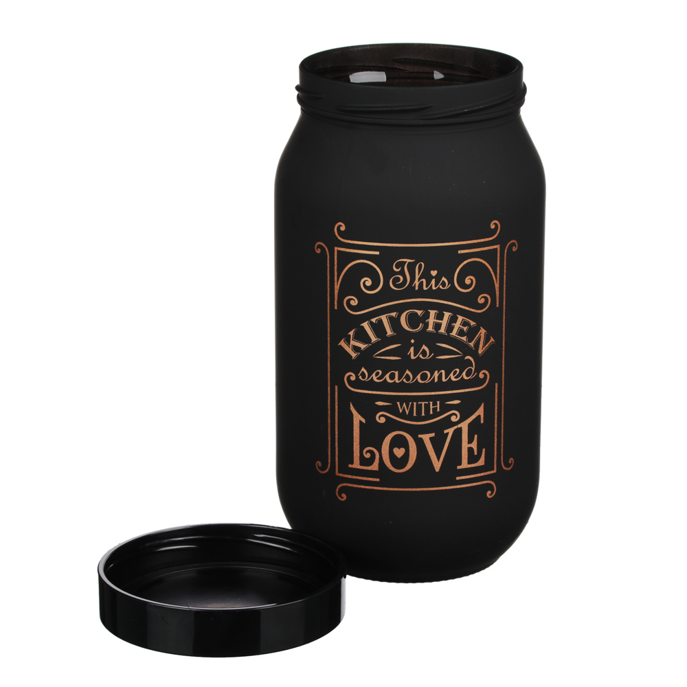 HEREVIN Блэк Эдишн Банка для сыпучих продуктов, стекло, 1000мл, 146377-817 - #2