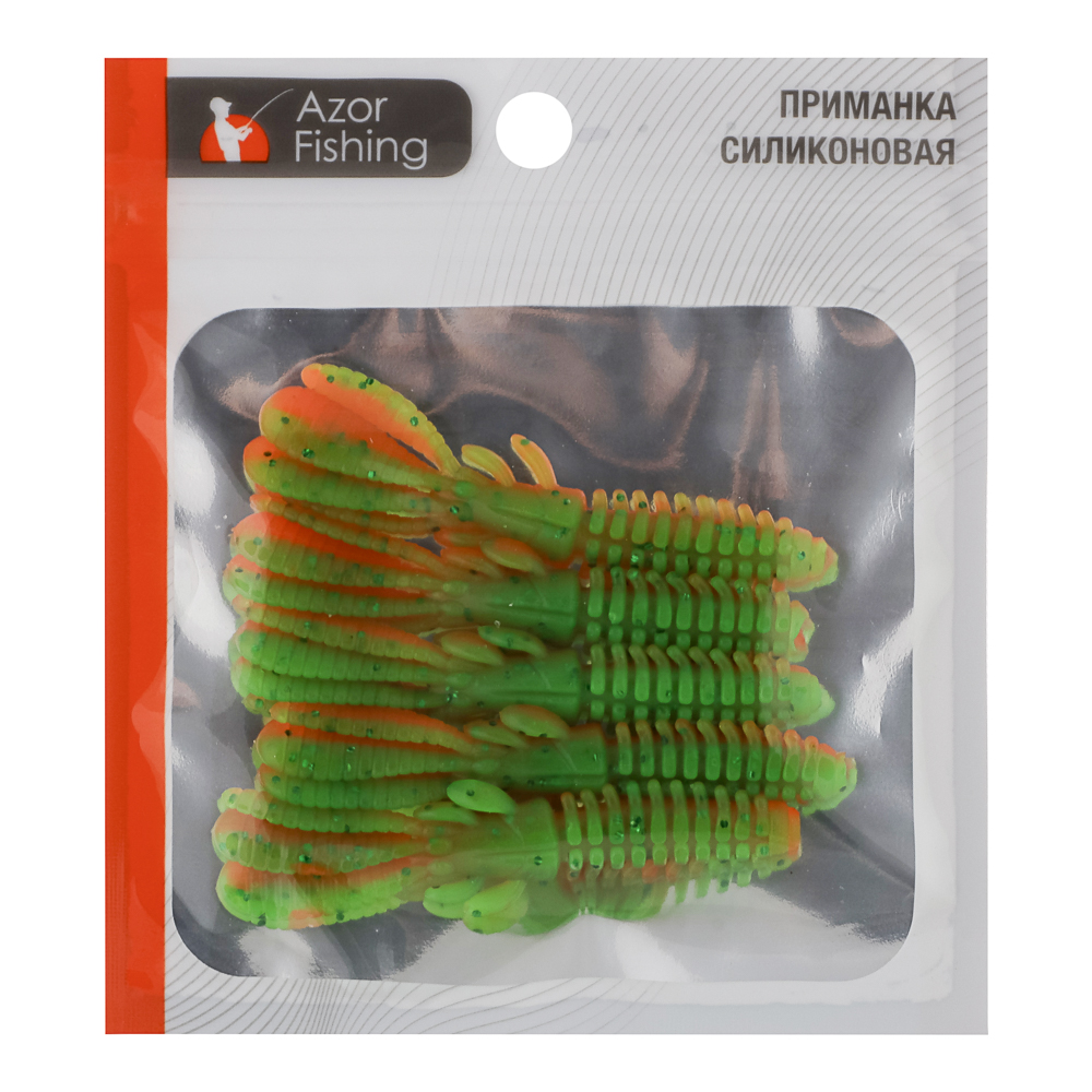 Набор силиконовых приманок "Кальмар" тм AZOR FISHING, плавающая, съедобная, 75мм, 5шт, 5 цветов - #4