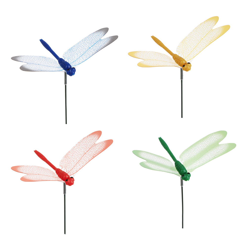 Фигурка на стержне "Стрекоза" тм INBLOOM, 5х9х25см, ПВХ, металл - #1