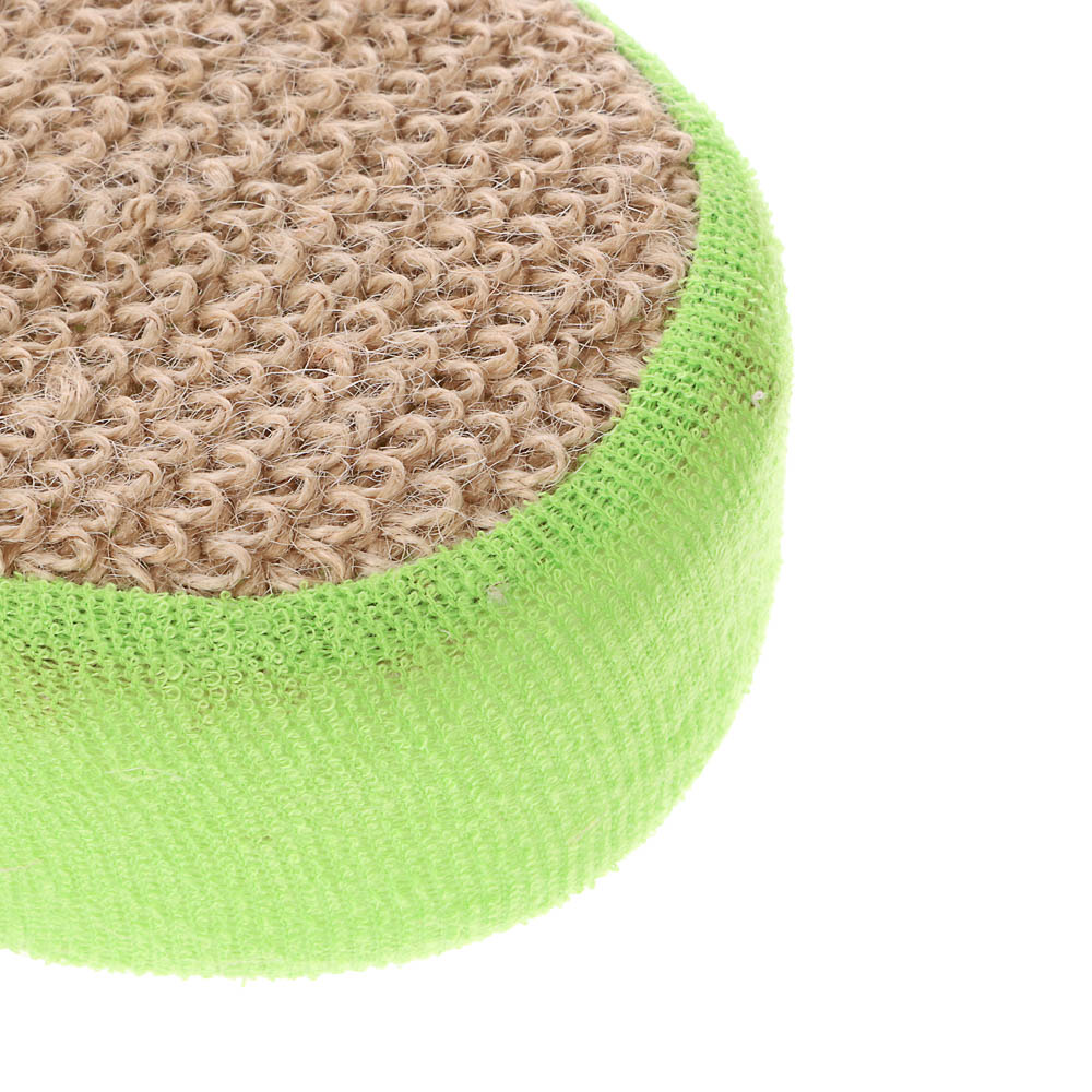 ЮL Мочалка банная объемная овальная на поролоне, рами, хлопок, 14,5х11х4,5см, 3 цвета, МЭ24-01 - #7