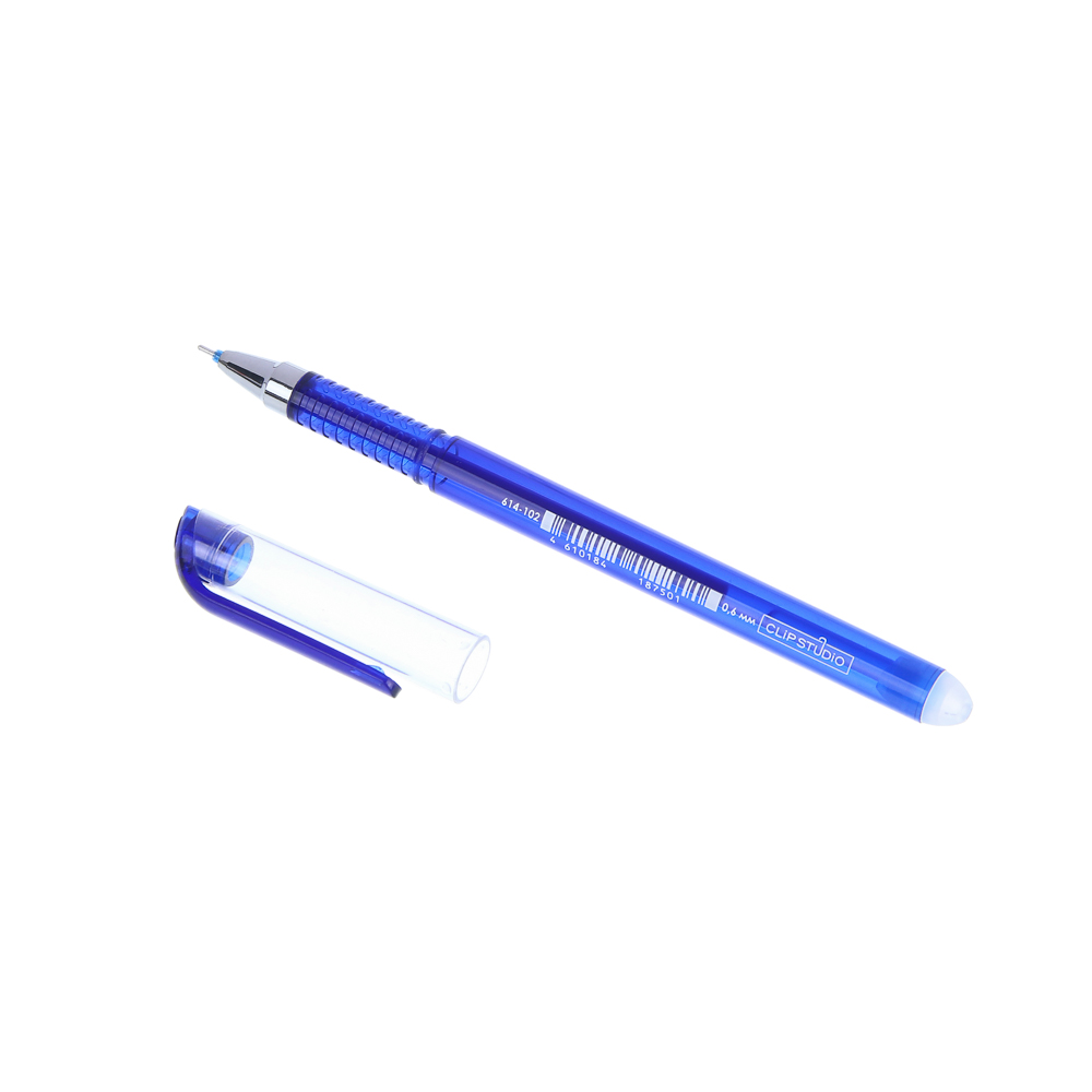Ручка гелевая ClipStudio "пиши-стирай" синяя, два цвета корпуса, наконечник 0,6 мм - #3