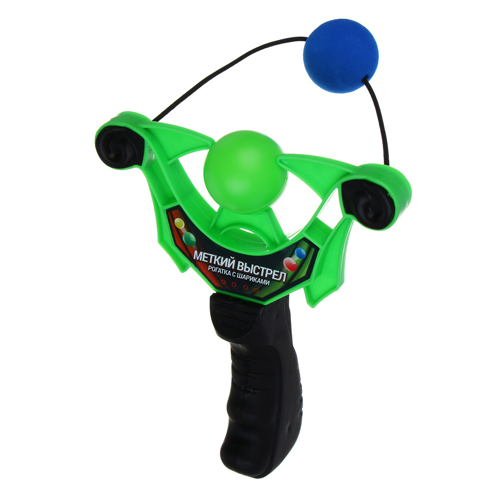 ИГРОЛЕНД Рогатка "Меткий выстрел", стреляет шариками, PP, 19х4х29 см, 2 дизайна - #7