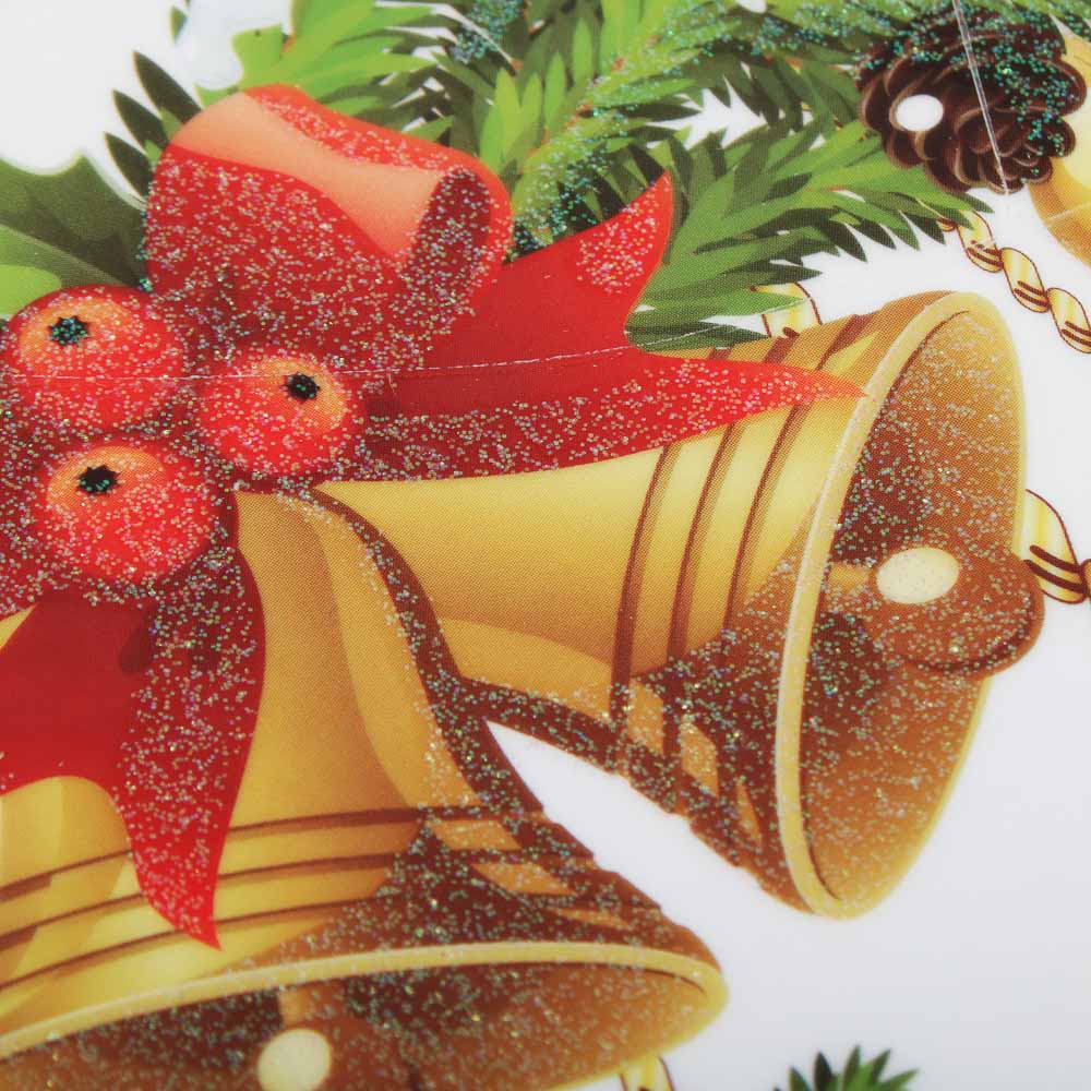 Наклейка Сноубум новогодняя с глиттером, 15х42 см - #3