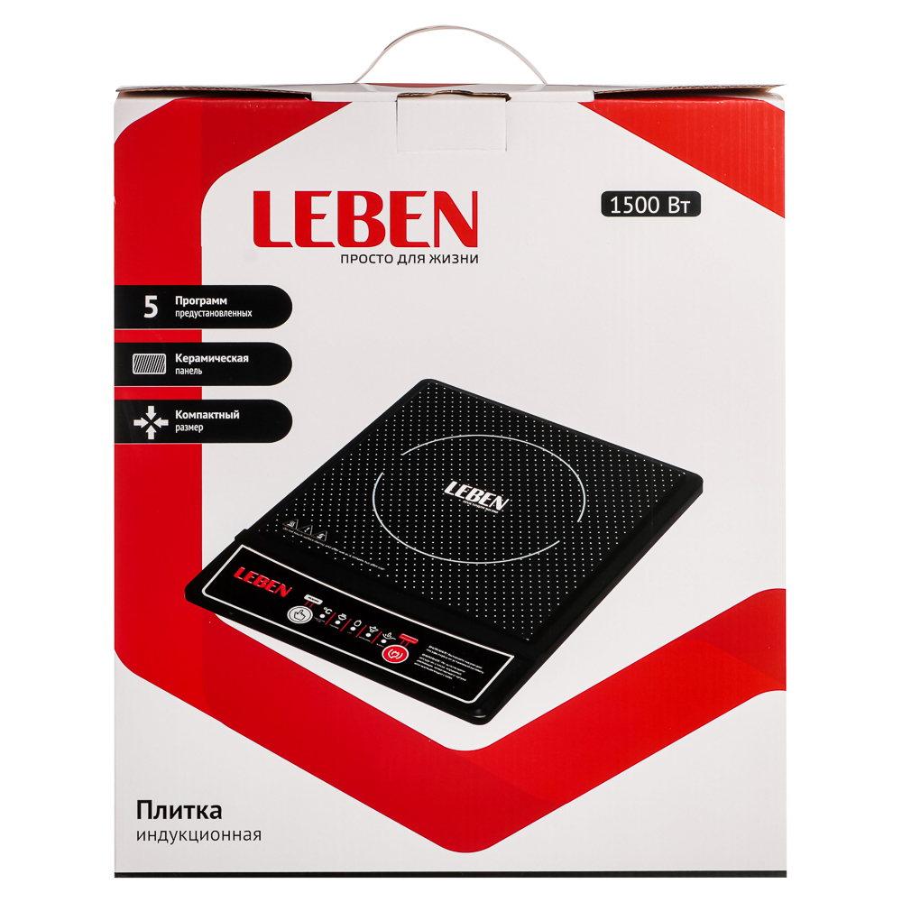 Плитка одноконфорочная LEBEN 1500 Вт, диск d.16,5 см, черный - #7