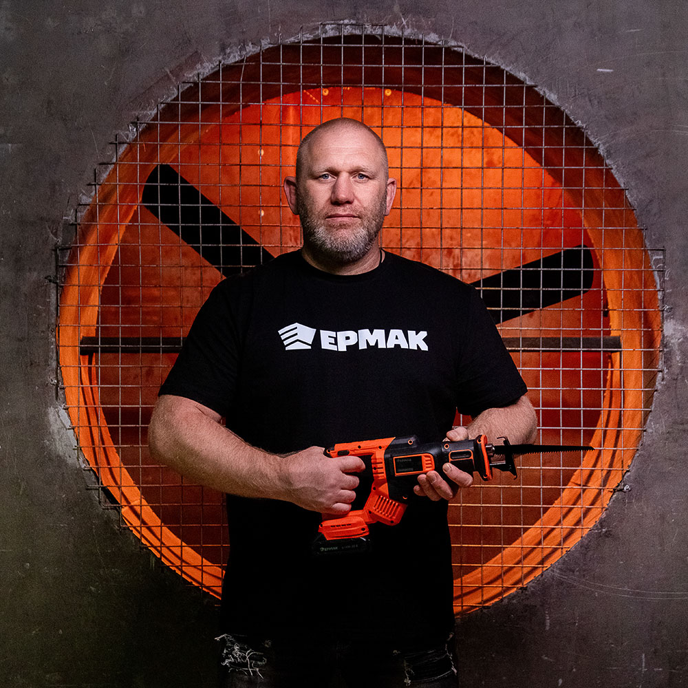 ЕРМАК Пила сабельная на АКБ 20В, 2,0А Li-ion (1шт) з/у, 0-3000 ход/мин, 150мм глуб,реза дер, (ONE) - #16