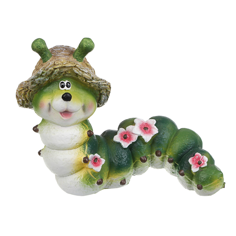 Фигура садовая "Гусеница" тм INBLOOM, 20,5х10,5х16см, полистоун - #1