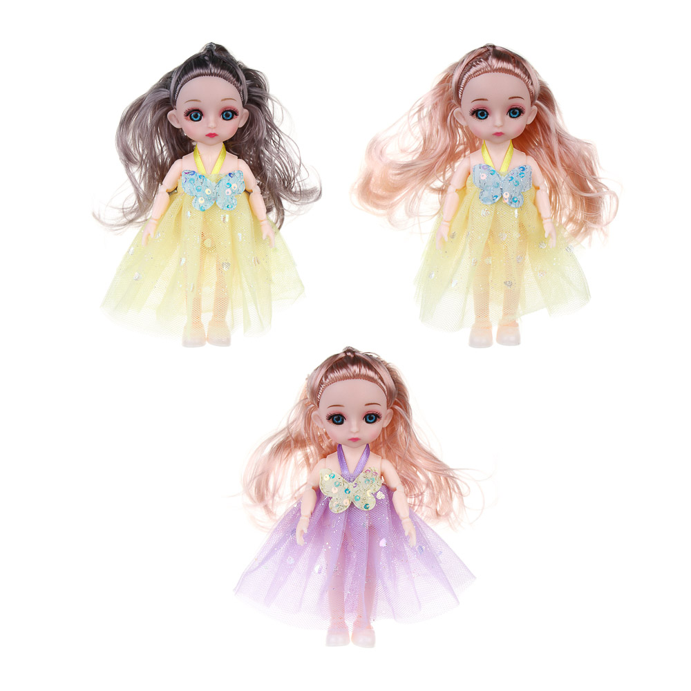 ИГРОЛЕНД Кукла шарнирная 15 см с аксессуарами, PP, ABS, PVC, 22х5,5х20 см, 4 дизайна - #4