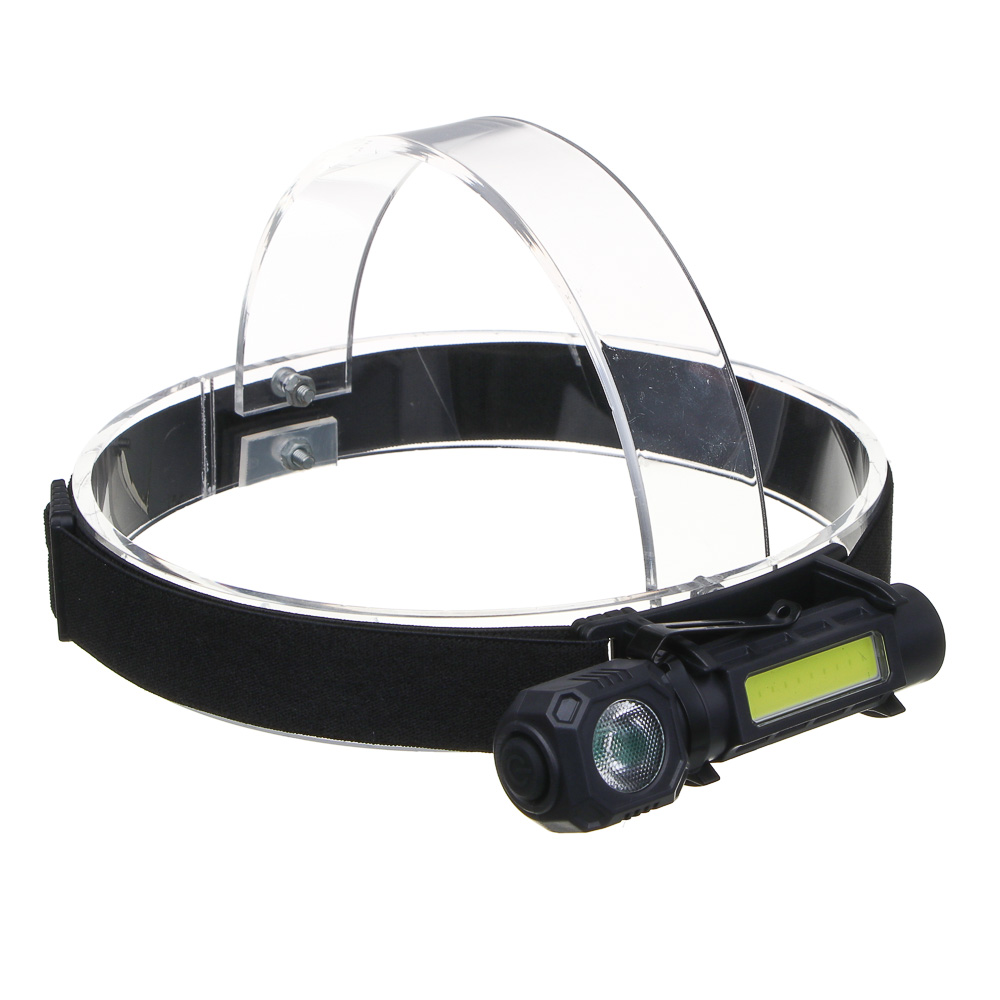 ЕРМАК Фонарь налобный, XPG+COB, 4 режима, 500мАч, зарядка Туре-С, 103х27х25 мм, пластик - #1