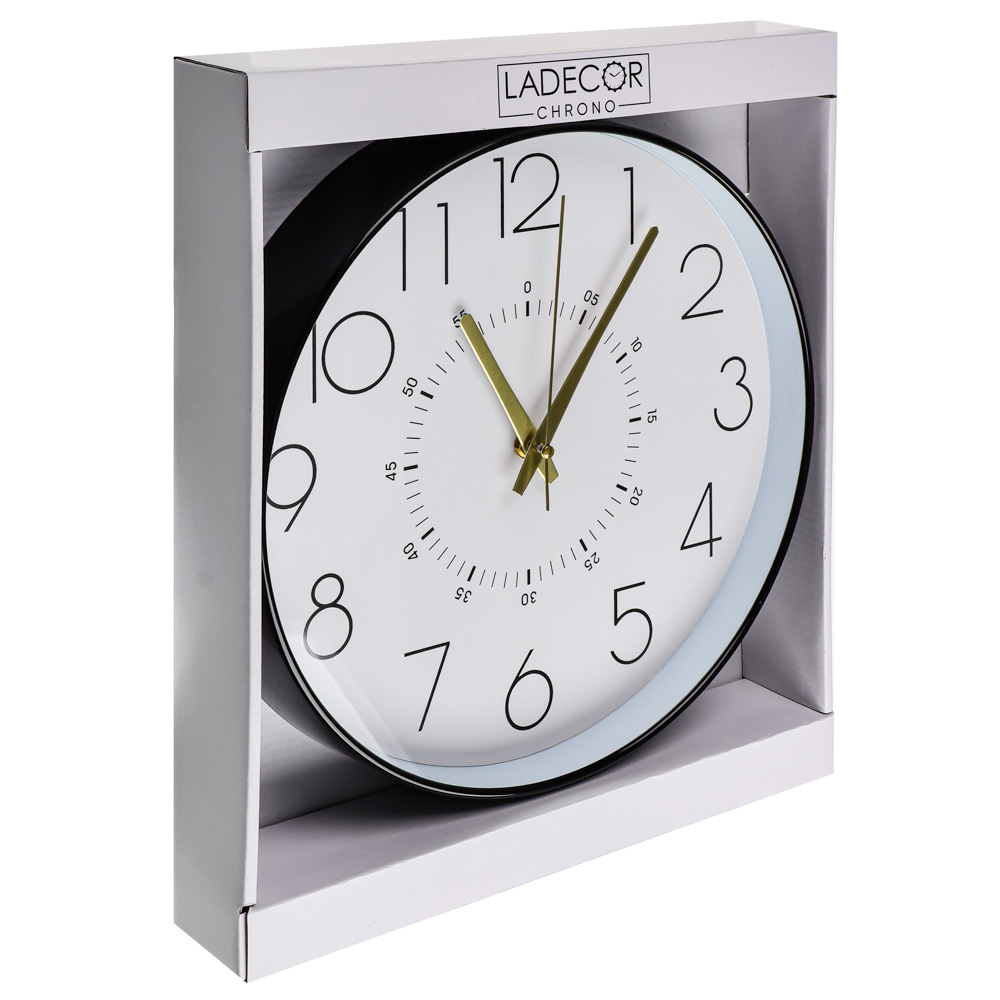 Часы настенные Ladecor Crono, золотые стрелки, 30 см - #5