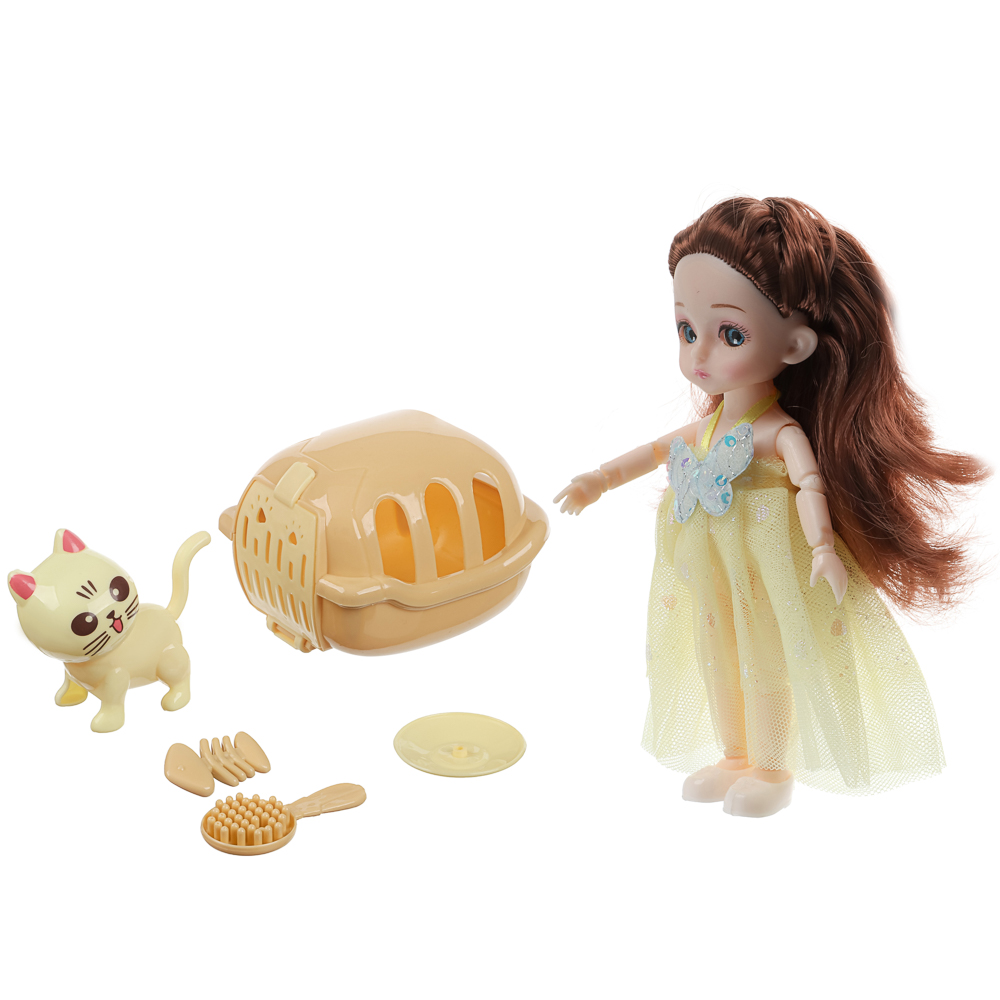 ИГРОЛЕНД Кукла шарнирная 15 см с аксессуарами, PP, ABS, PVC, 22х5,5х20 см, 4 дизайна - #22