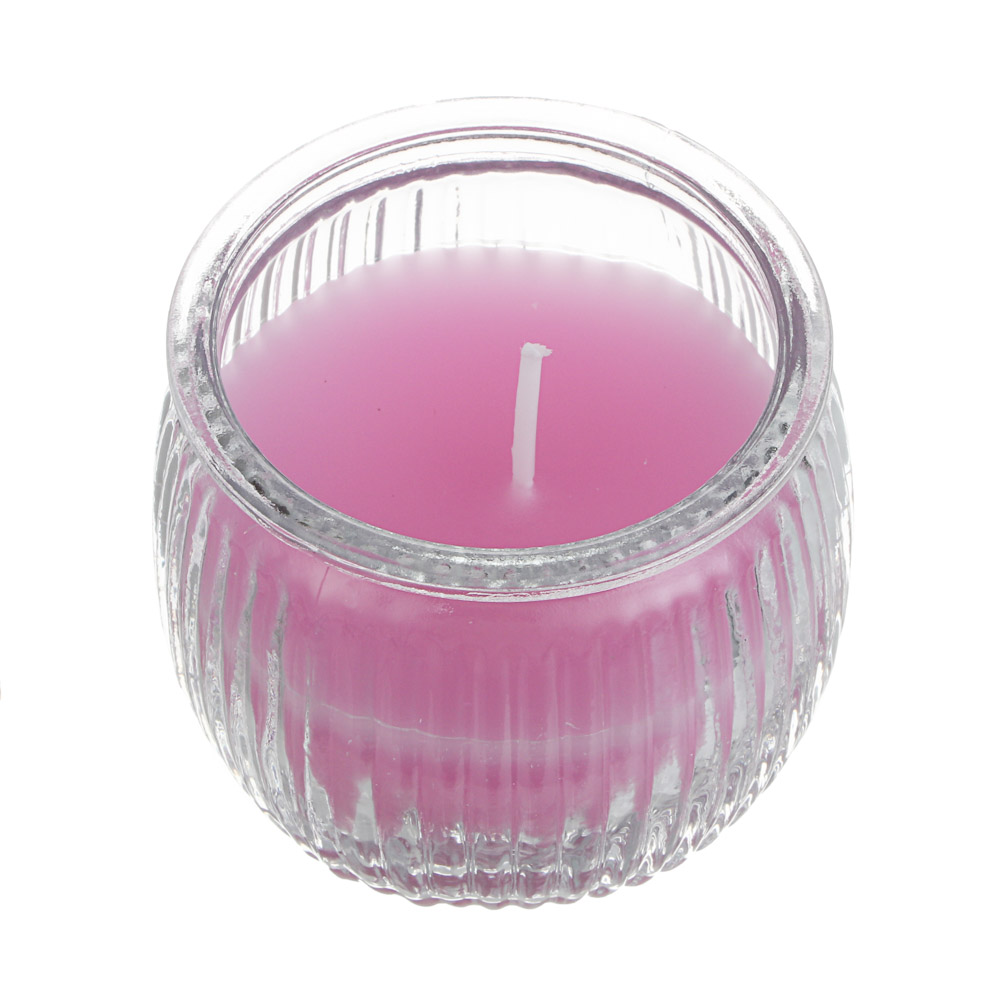 LADECOR Свеча ароматическая в стеклянном подсвечнике, парафин,7x6,5 см, 6 цветов - #4