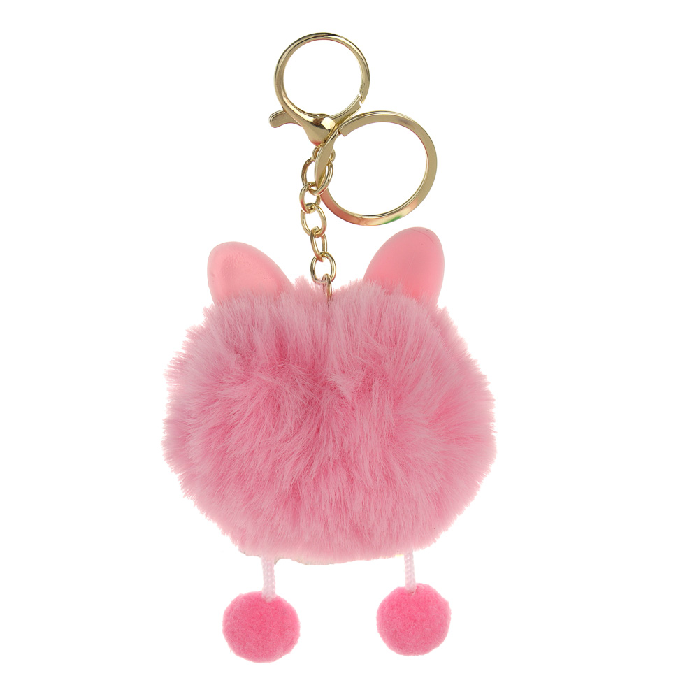 ИГРОЛЕНД Брелок-подвес пушистый "Пушинка", 10х8 см, полиэстер, металл, микс - #4