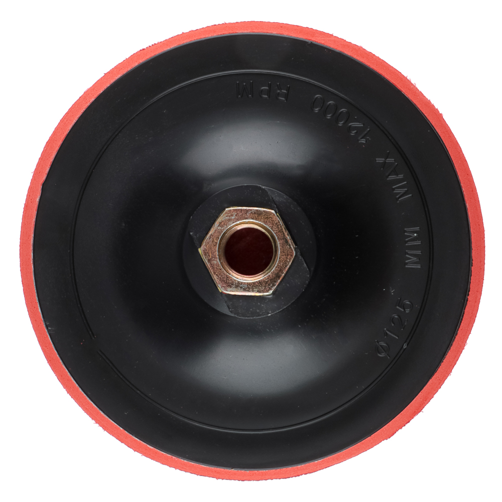 Шлиф круг резиновый с липучкой с переходником, 125 мм - #3