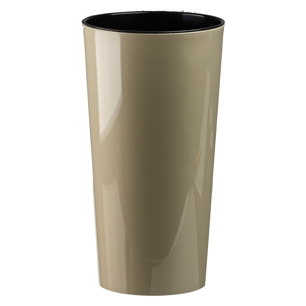 Кашпо для цветов со вставкой "КАМЕЛИЯ", светло-серый 1,5 л + 3 л - #1