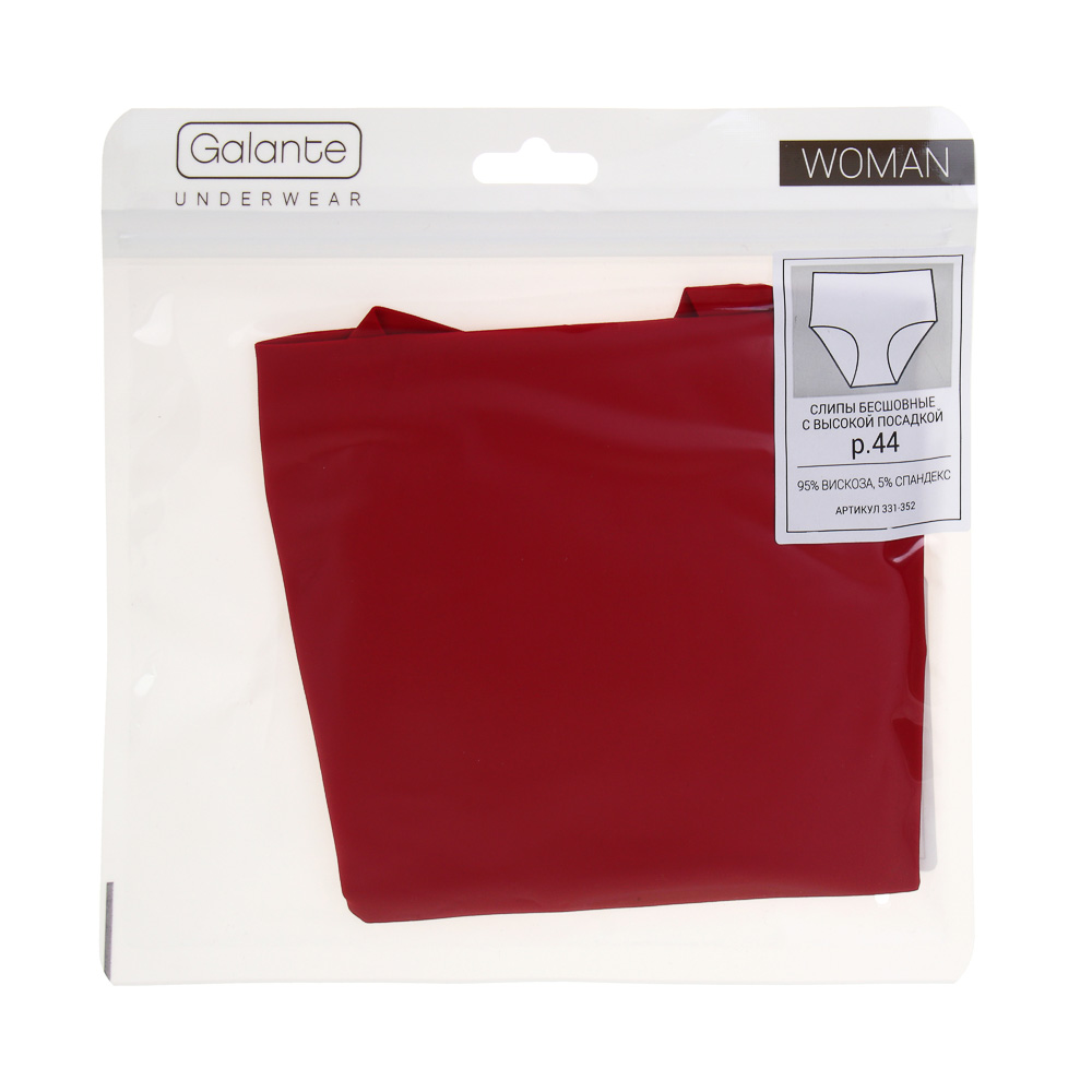 GALANTE Трусы-слипы женские бесшовные с высокой посадкой,р.44, 95%вискоза, 5%спандекс,бордо, НБ25-11 - #4