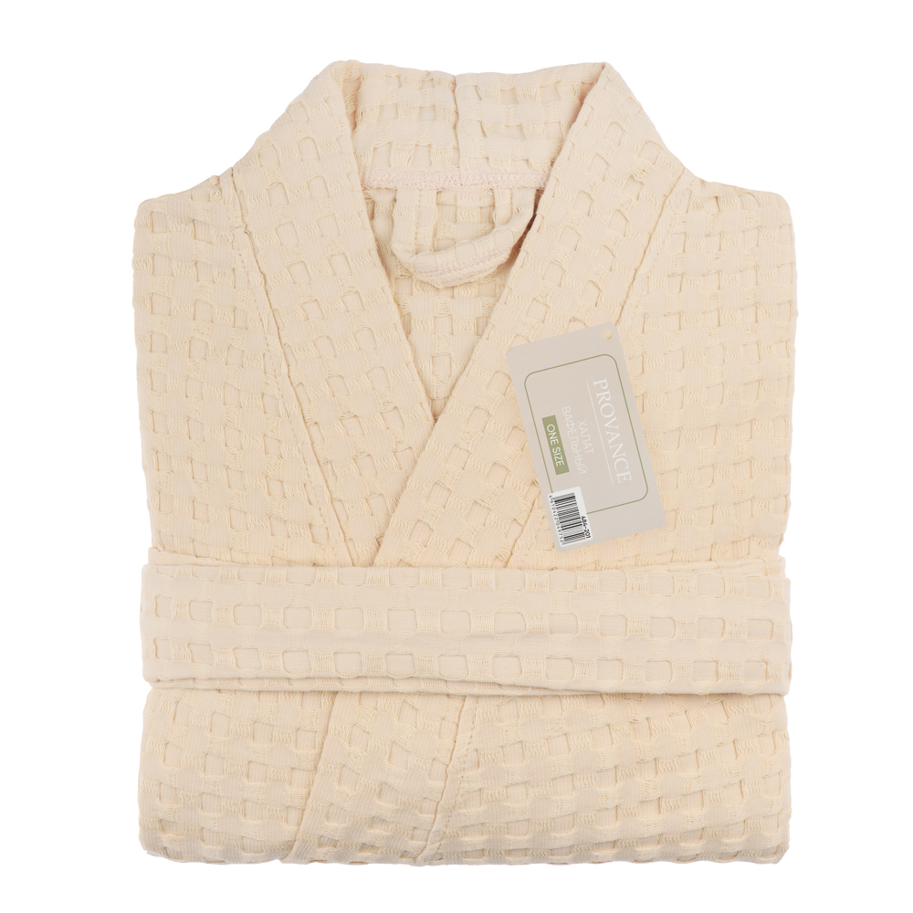 PROVANCE Монблан Халат вафельный, one size, 100% хлопок, 300гр/м2, бежевый - #7