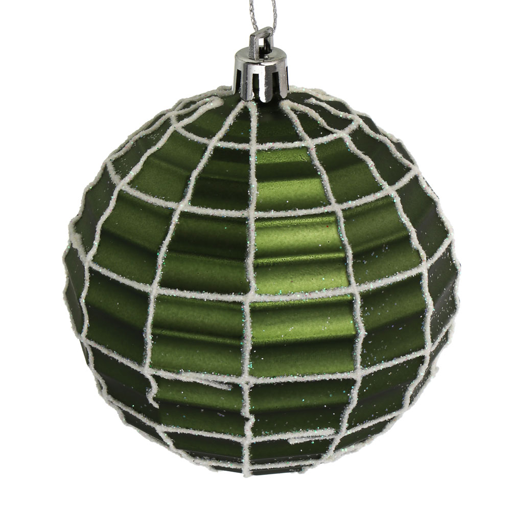 СНОУ БУМ Набор шаров 8 см, 4 шт, белый, зеленый 26-160 - #3