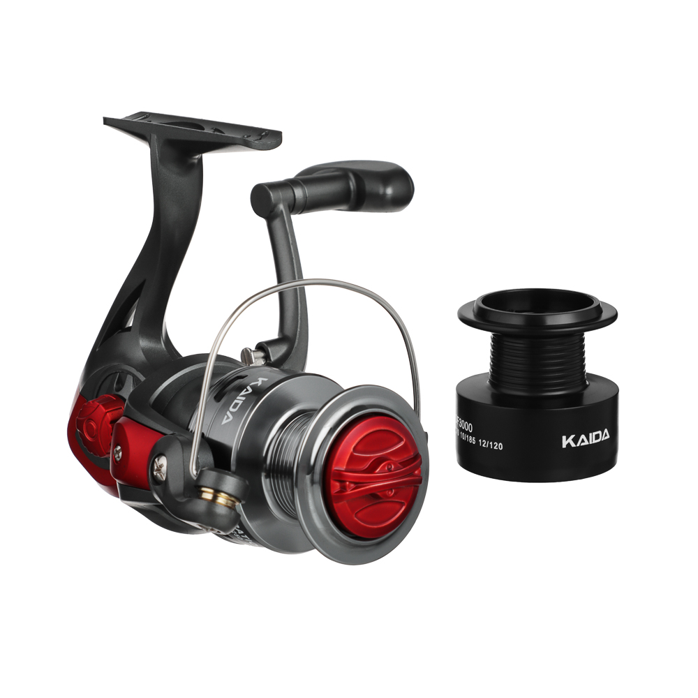 KAIDA Катушка Differ Red, 3000, 3+1, передний фрикцион, металл шпуля, доп. шпуля в компл. - #5