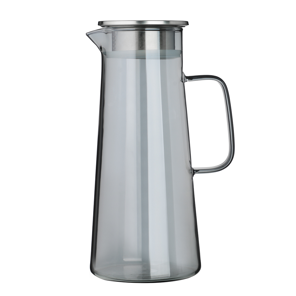 SATOSHI Графит Кувшин для воды 1,8л, 2 кружки 200мл, стекло, нерж.сталь - #2