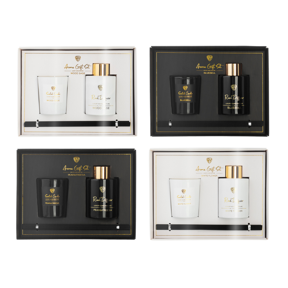 NEW GALAXY Набор Black&White, wood sage, white flower, bluebell, pear and freesia 60мл, 50г - #1