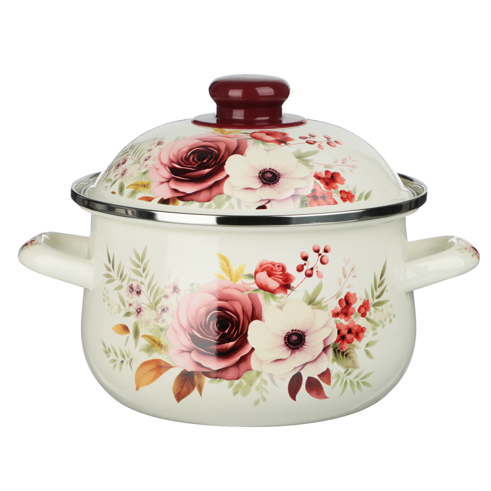 Кастрюля эмалированная VETTA Лаура, 18см, 2л, индукция - #1