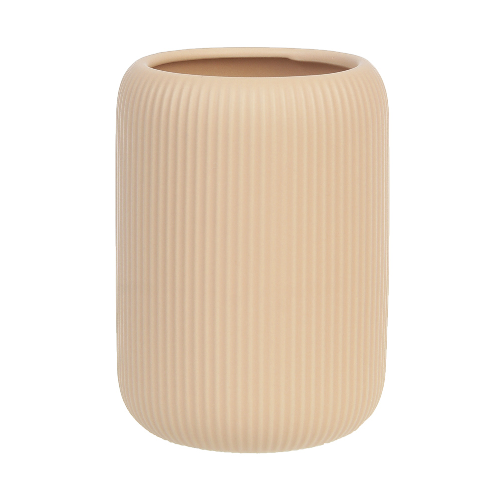 Стакан для ванной комнаты тм VETTA Монтана, доломит, бежевый, 7,5х7,5х10,5см - #1