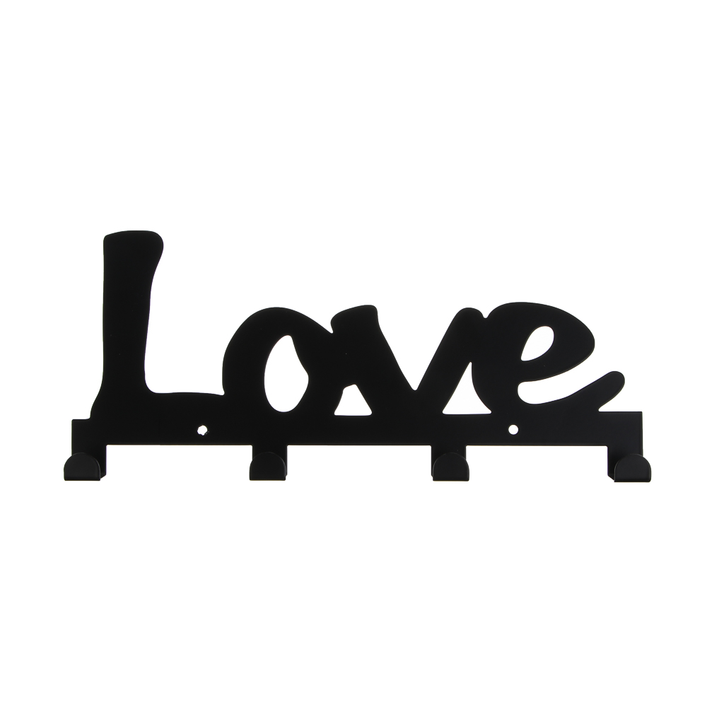 Ключница открытого типа металлическая, 4 крючка, 24,3x10,5 см, металл, 2 цвета - #2