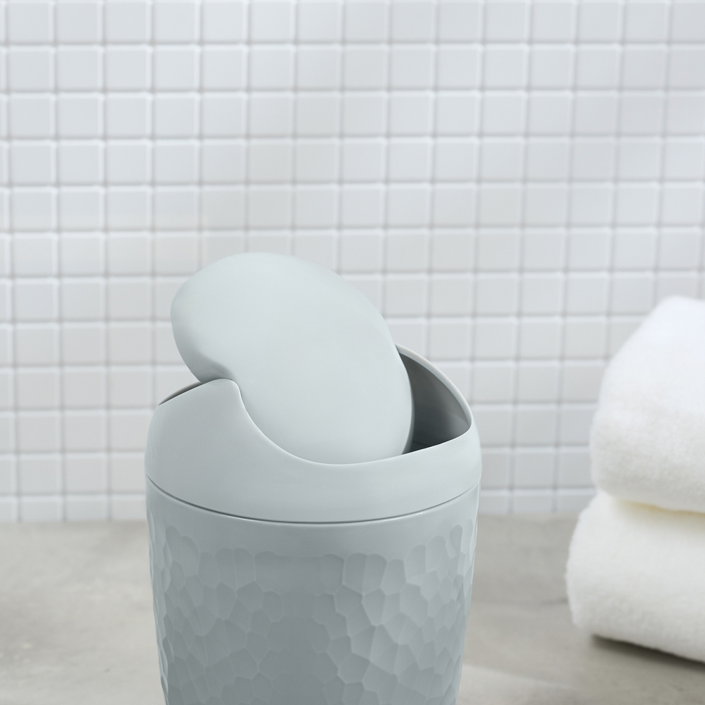 Контейнер для мусора настольный 1л, Luna, пластик, серый - #8