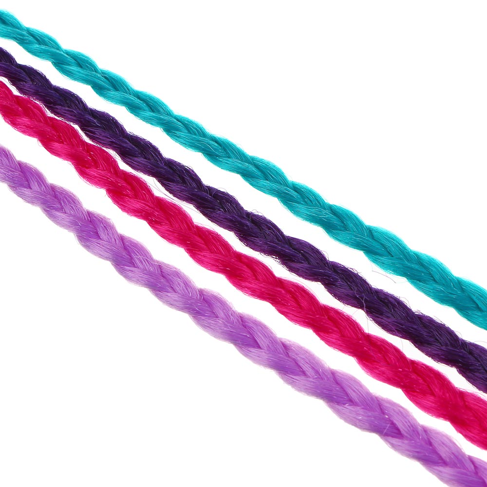 Цветные косички для волос на резинке Beriotti, 4 шт., длина 60 см - #3