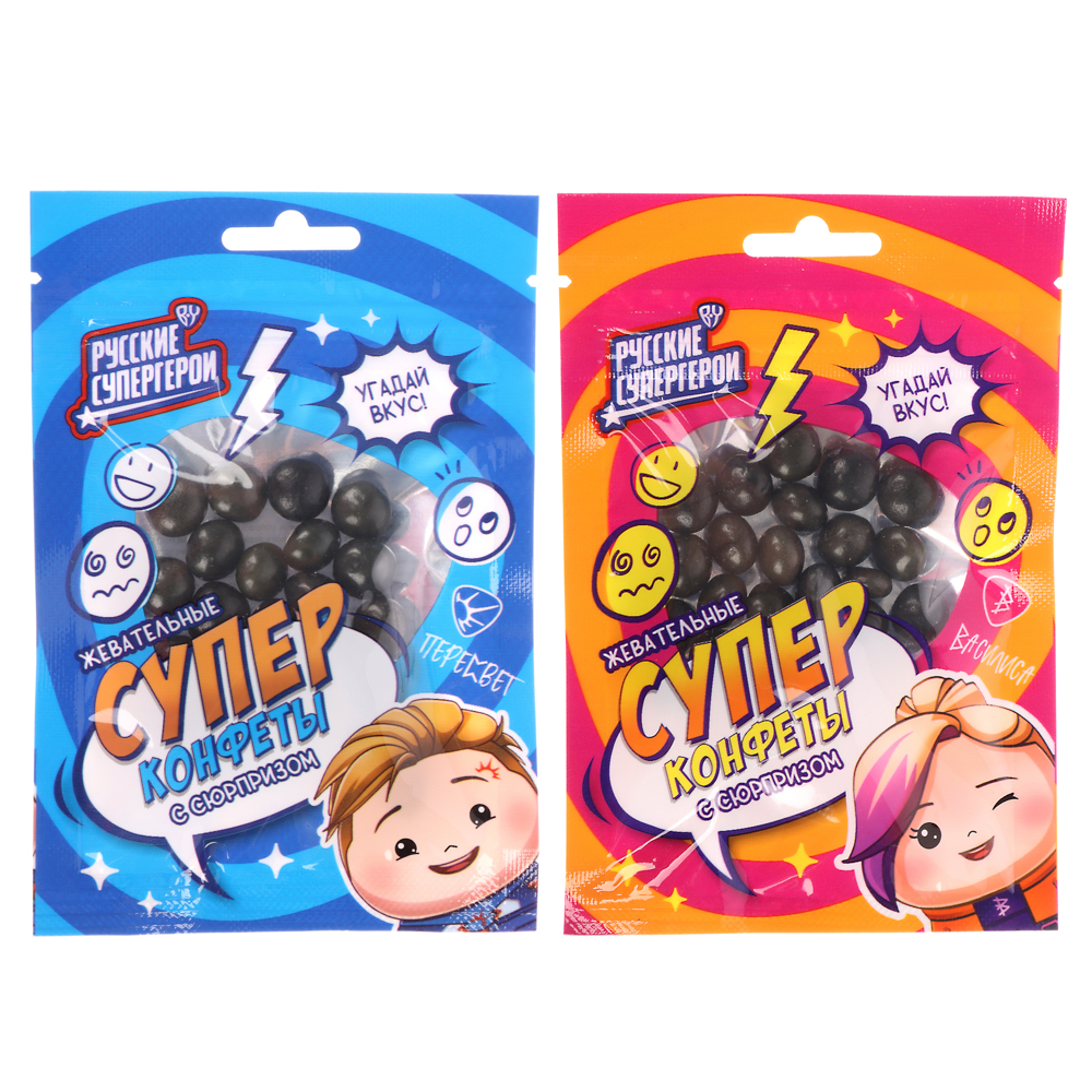 BY Русские Супергерои Жевательные конфеты с сюрпризом 15 гр. - #1