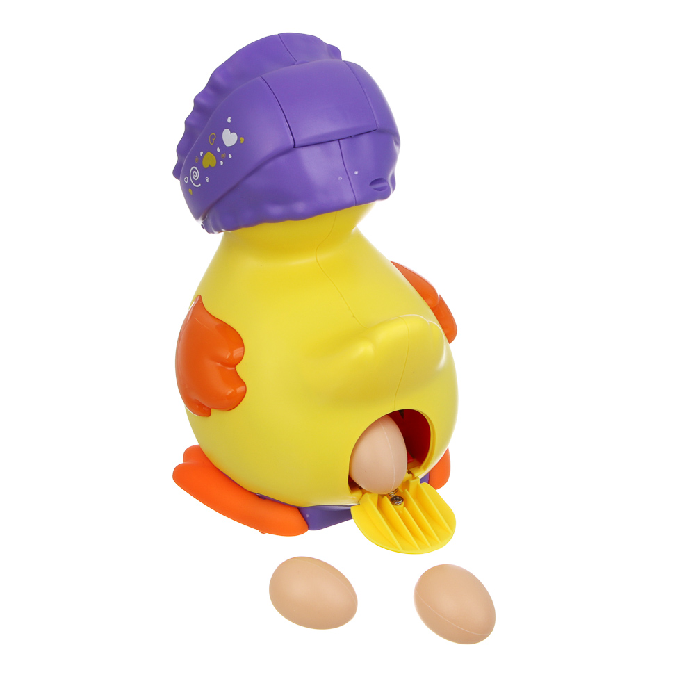 ИГРОЛЕНД Игрушка интерактивная ползунок "Утка-несушка", звук, ABS, 3хААА, 12х12х18,5 см - #8