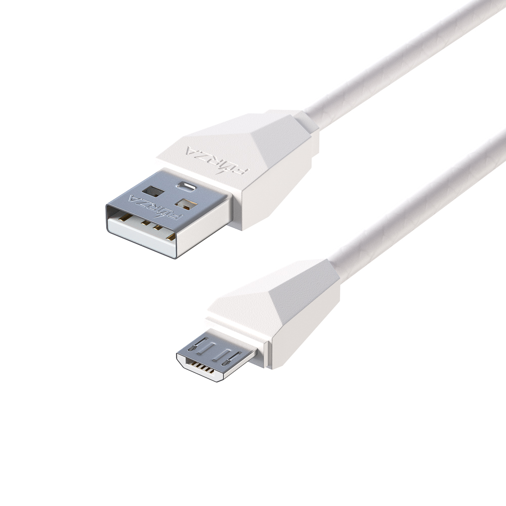 FORZA Кабель для зарядки Комфорт Micro USB, 1м, 1А, прорезиненный, 5 цветов, пакет - #11