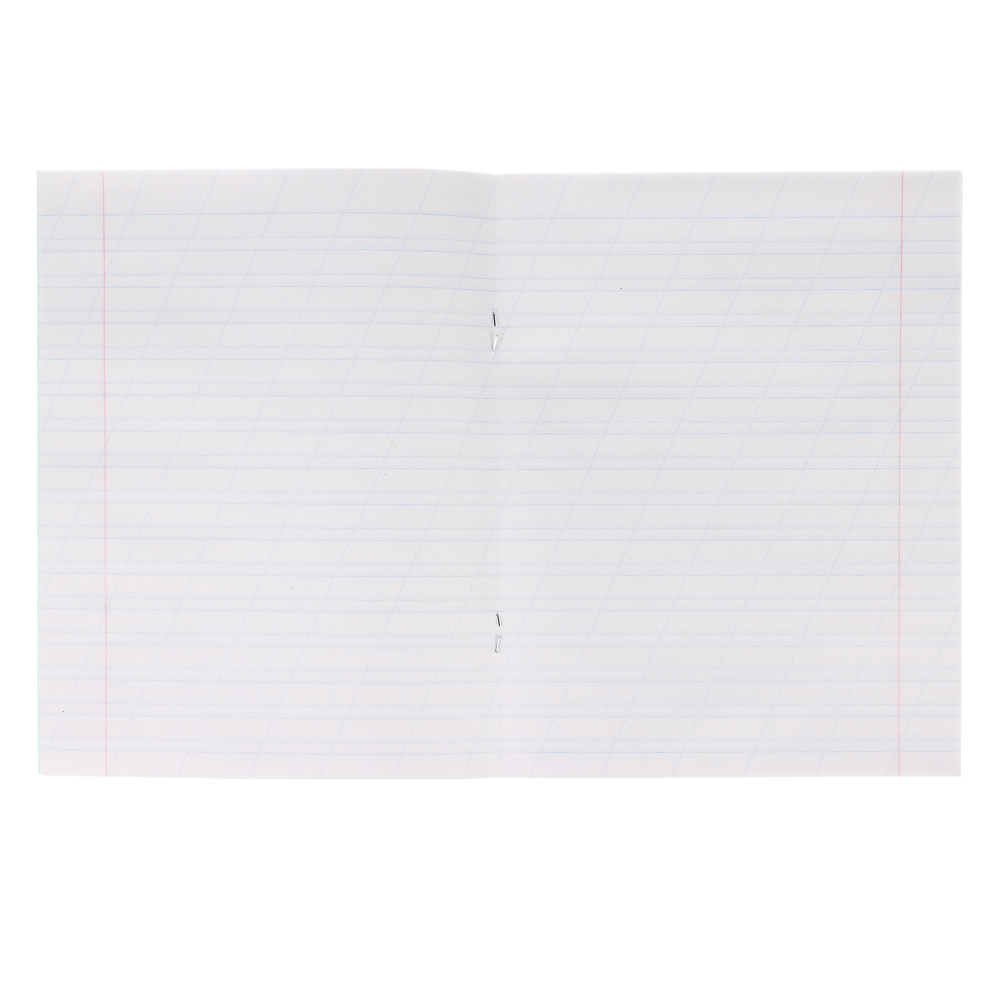 ClipStudio Тетрадь школьная 12л. в линейку косую, БЕЛЫЕ ЛИСТЫ, скрепка, зеленая обл. - #3