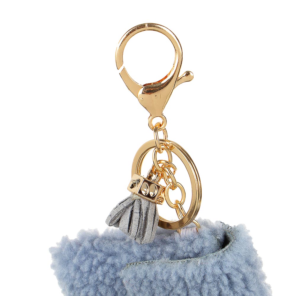 Брелок - кошелек для мелочи, 7x9см, плюш, металлический карабин, 4 цвета - #6