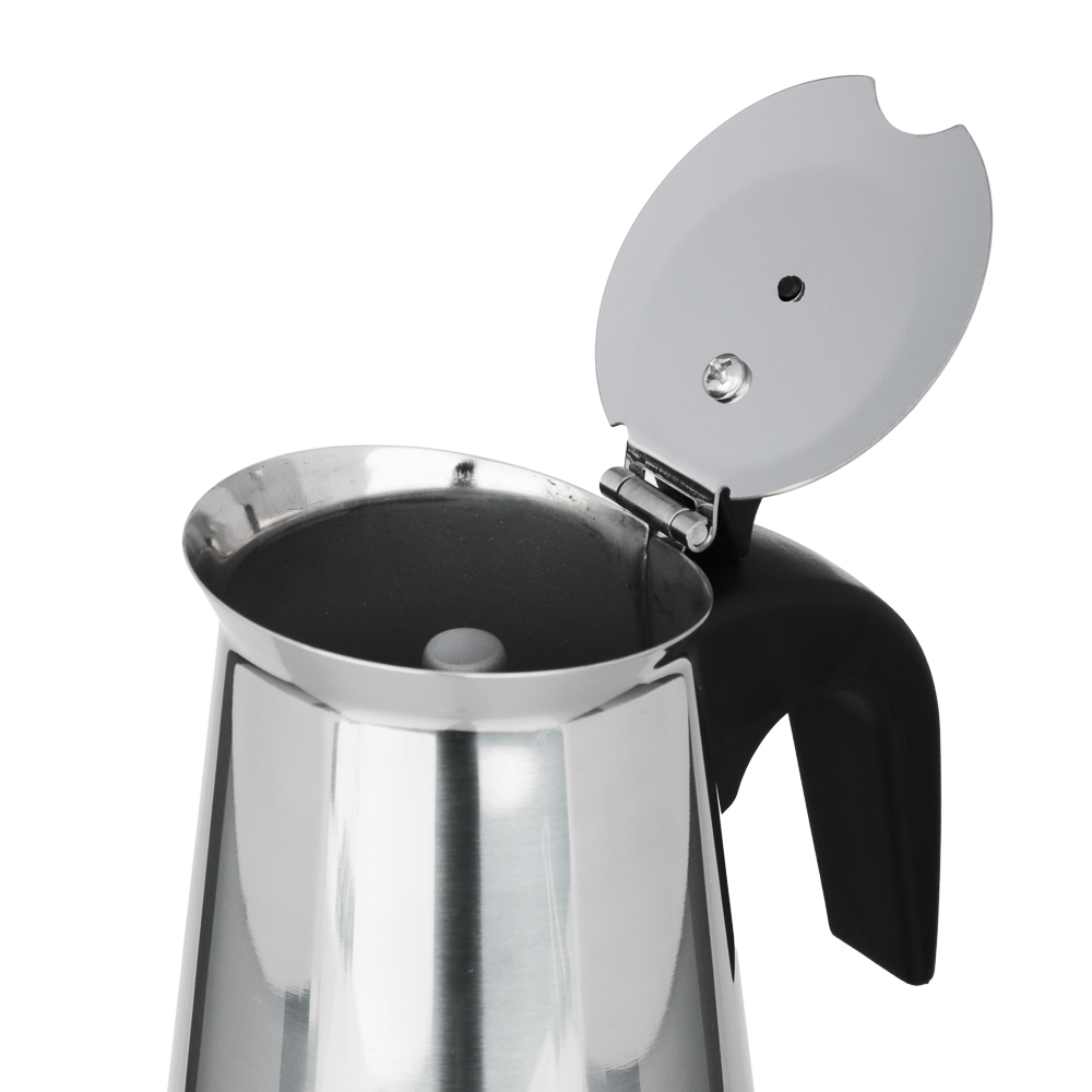 VETTA Кофеварка гейзерная, 4 чашки, нержавеющая сталь, нейлоновая ручка - #4