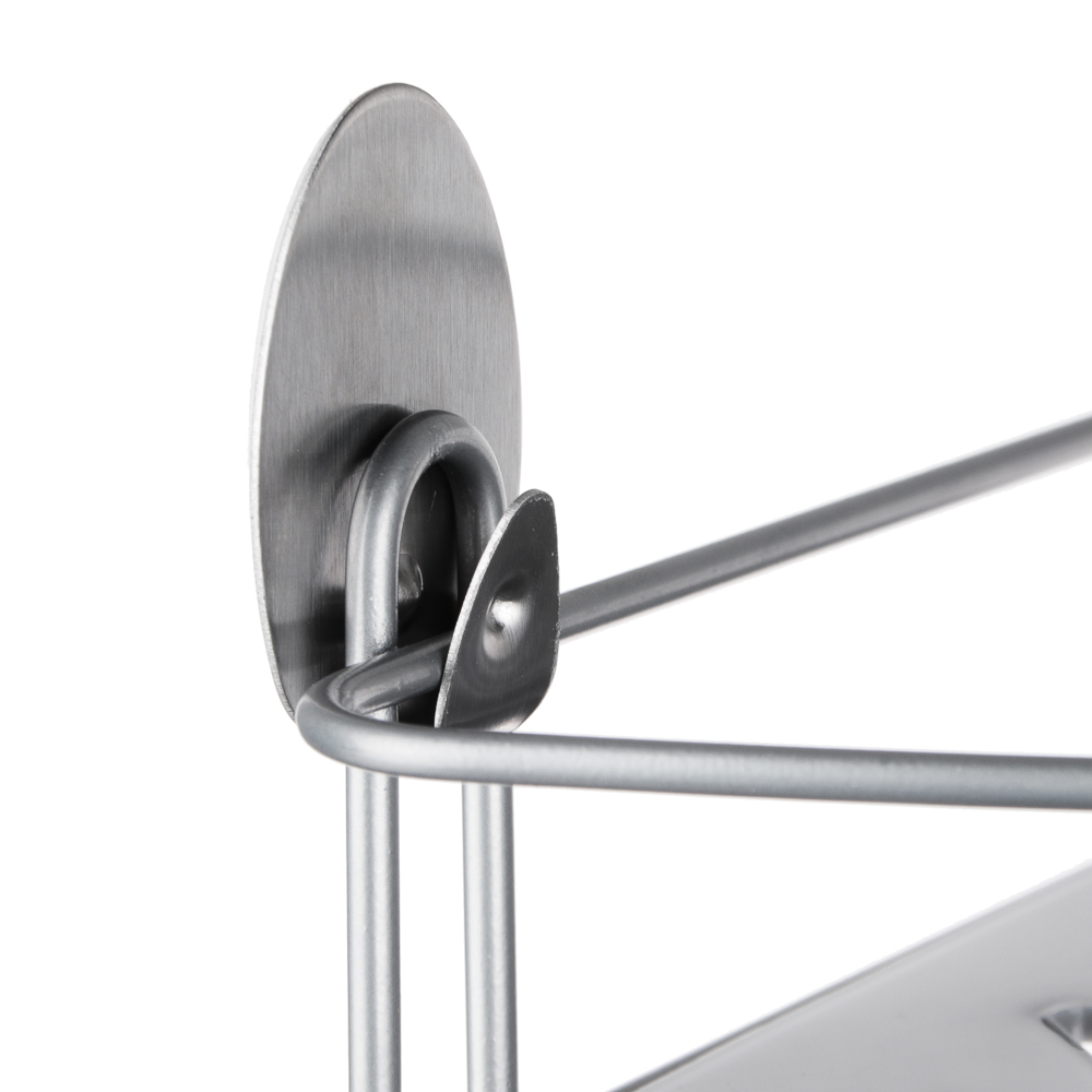 ARTEX Полка настенная угловая двухъярусная с пласт.поддоном на самоклеящ.крючках, арт. 29.19.15 - #2