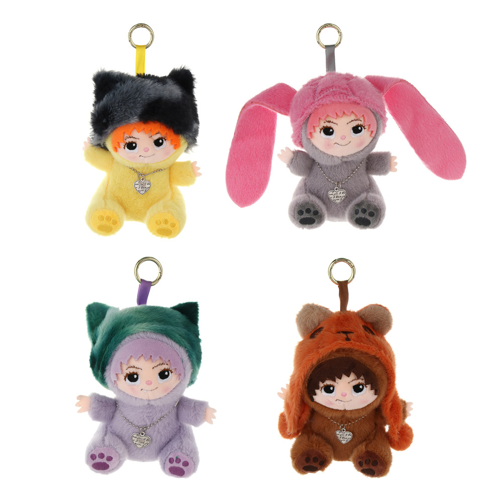 ИГРОЛЕНД Игрушка мягкая "Чудашка" с подвесом, 15 см, полиэстер, металл, микс видов - #1