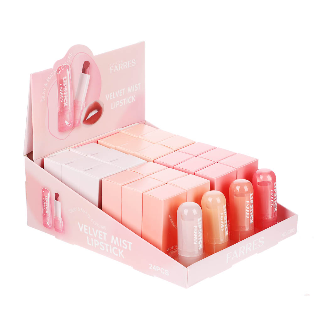 Помада вельветовая с эффектом тумана (с тестерами) тм Farres 3,6 г - #8