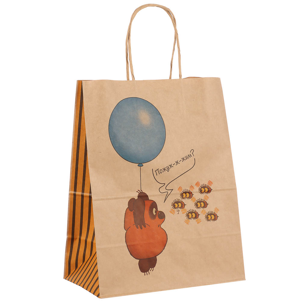 Пакет подарочный с кручеными ручками 24х14х30см, "Винни-Пух. Пожуж-ж-жим", в ассортименте - #7