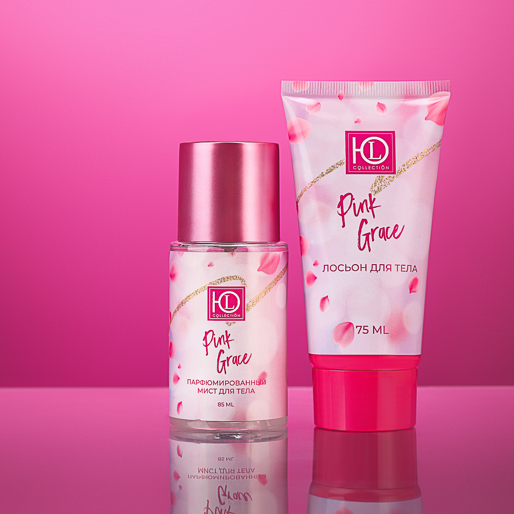 ЮL Набор парфюмированный "Pink Grace" (лосьон для тела 75 мл + мист для тела 85 мл) - #13