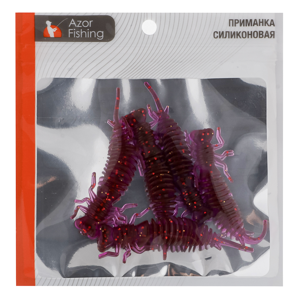 Приманка силиконовая "Личинка стрекозы" тм AZOR FISHING, 8см, 5шт, 5 цветов - #14