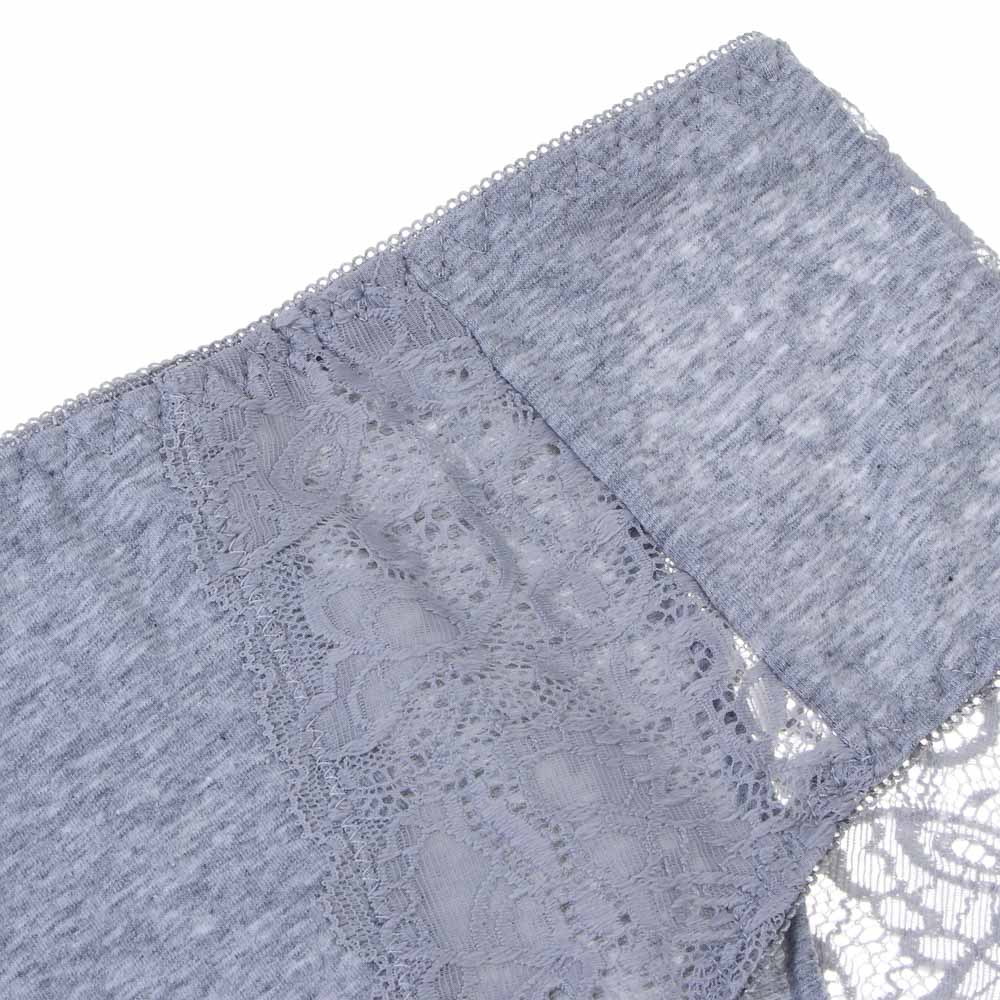 GALANTE Трусы женские макси с кружевом, р.52, 95%хлопок, 5%спандекс, цв.серый, НБ25-16 - #2