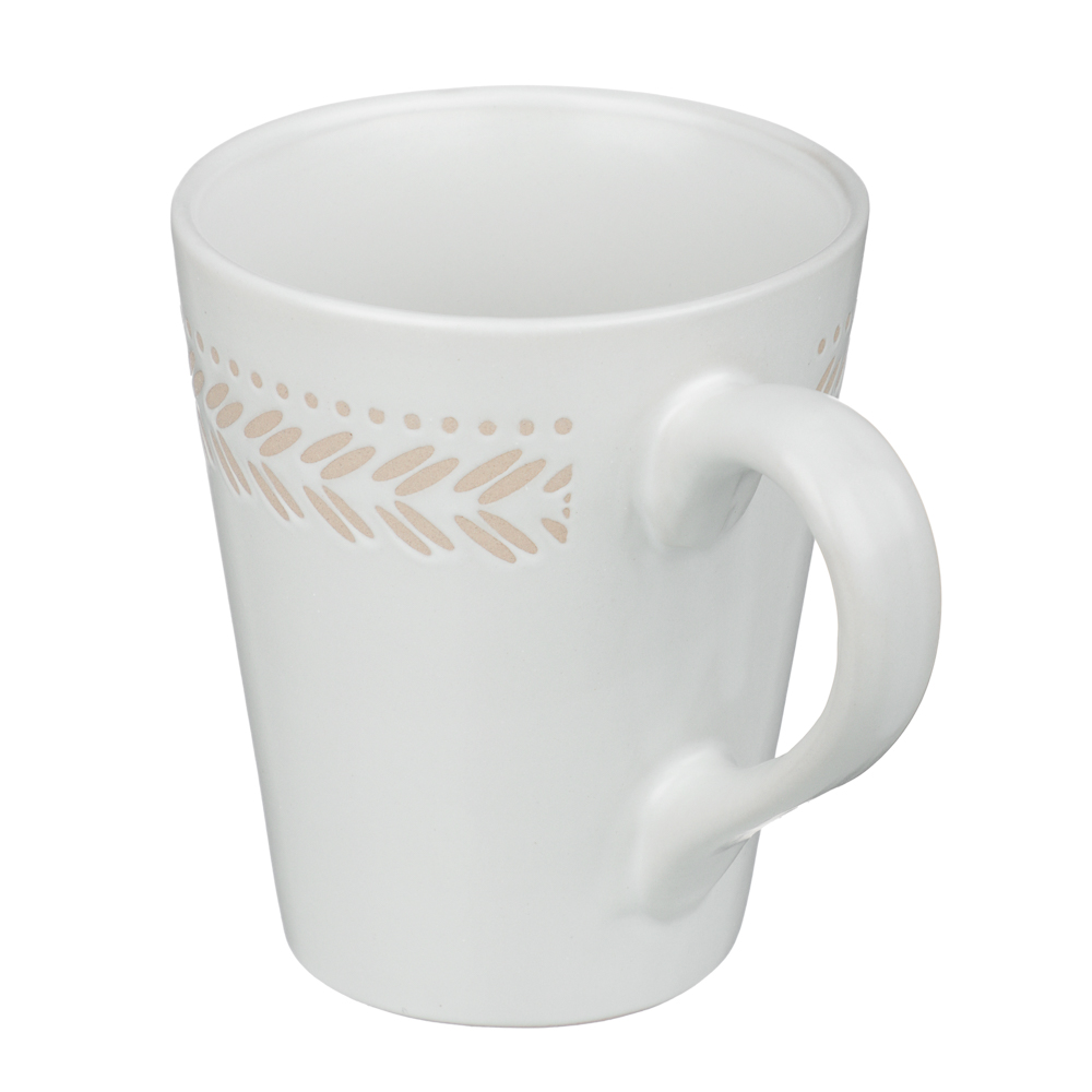 Кружка 330мл, тм MILLIMI Треция белый, керамика - #3