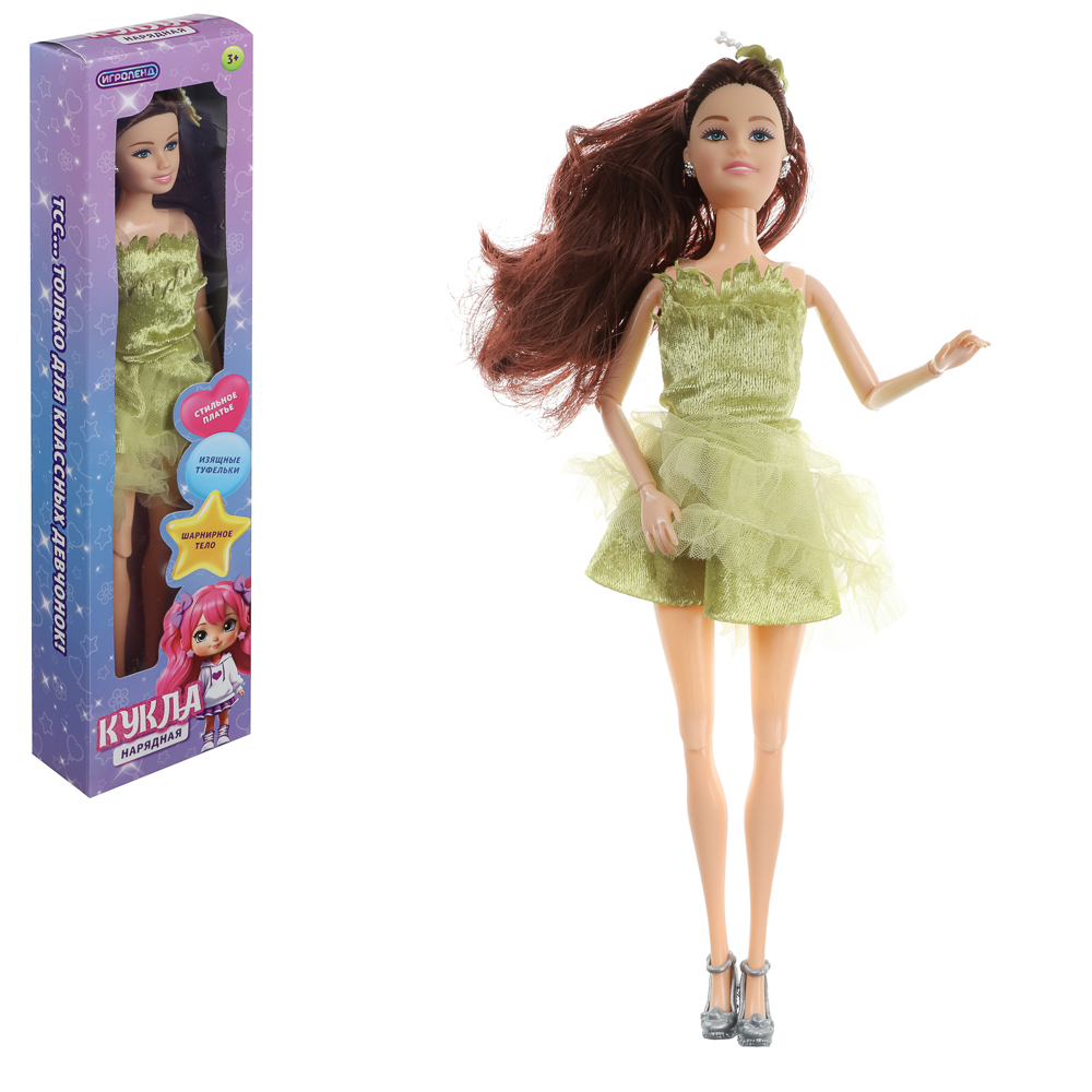 ИГРОЛЕНД Кукла нарядная шарнирная, 29 см, PP, PVC, полиэстер, 8х4х32 см, 4 дизайна - #10