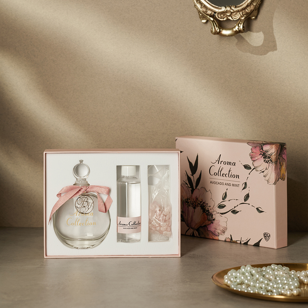 BY Аромадиффузор в декоративном флаконе с декором, 120 мл, аромат (AVOCADO AND MINT) - #6